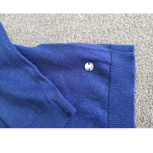 ESPRIT Jumper, Sweater Girls Blue Chevron Print Viscose Blend 6/7 Years NWT - Picture 4 of 5